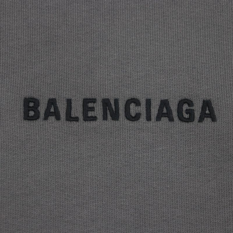 Balenciaga 23AW 600583 100% Cotton 100% Logo Embroidery Pullover Hoodie Gray S