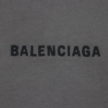 Balenciaga 23AW 600583 100% Cotton 100% Logo Embroidery Pullover Hoodie Gray S