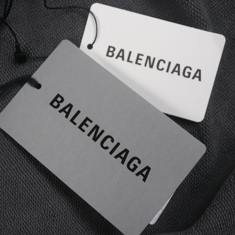 Balenciaga 23AW 600583 100% Cotton 100% Logo Embroidery Pullover Hoodie Gray S