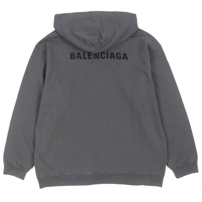 Balenciaga 23AW 600583 100% Cotton 100% Logo Embroidery Pullover Hoodie Gray S