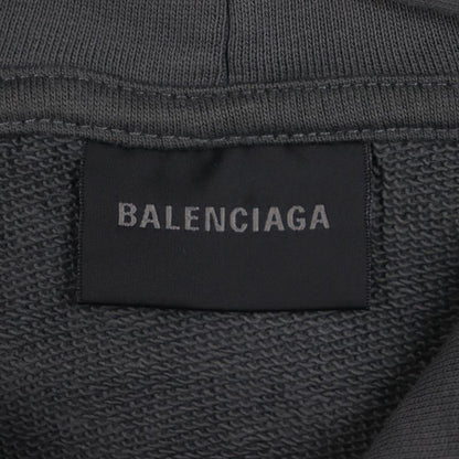 Balenciaga 23AW 600583 100% Cotton 100% Logo Embroidery Pullover Hoodie Gray S