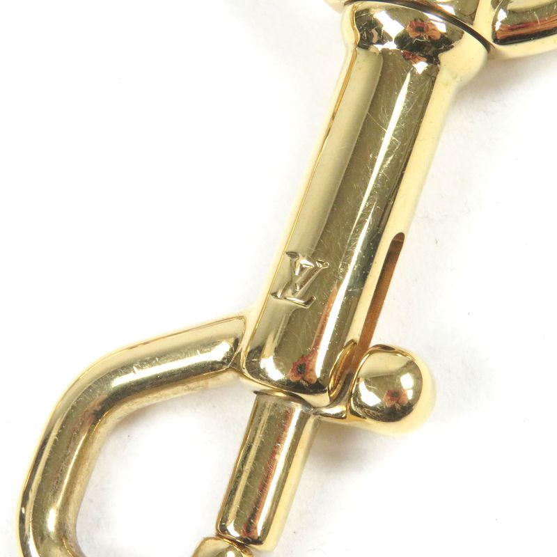 Louis Vuitton Nubuck Leather LV Logo Shoulder Strap Belt Beige Gold Men's