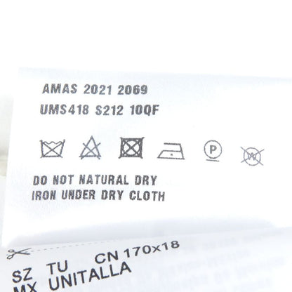 Prada Ums418 Cashmere 100% Tricolor Ribbed Knit Scarf With Logo Ivory Made In