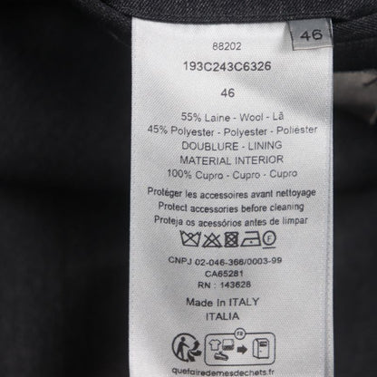  DIOR Homme 24SS 193c243c6326 55% Wool Classic Double Zip Up Jacket Grey 46