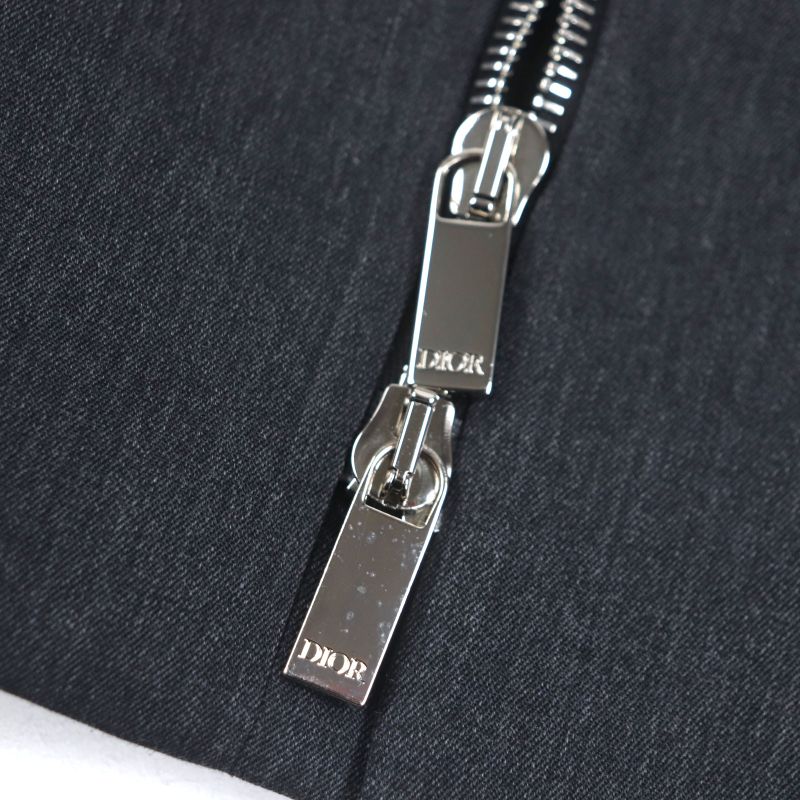  DIOR Homme 24SS 193c243c6326 55% Wool Classic Double Zip Up Jacket Grey 46