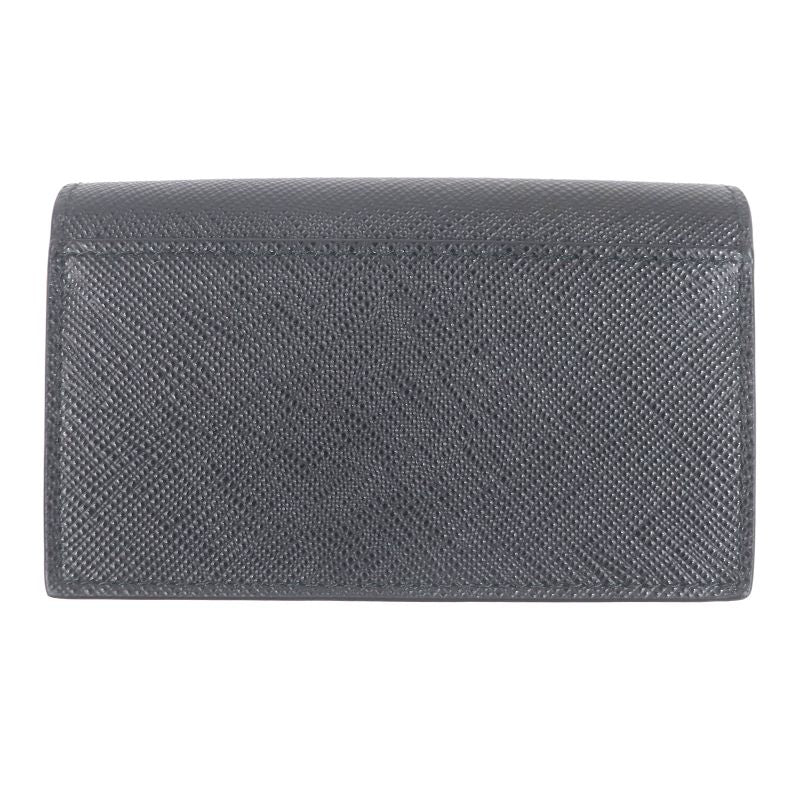 Prada 2mc122 Saffiano Leather Logo Silver Hardware Card Case Business Card