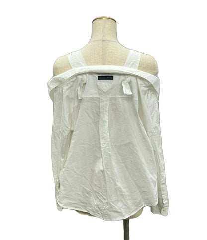Prada Off-Shoulder Long Sleeve Ribbon Blouse Women's Size 38s (S) Prada