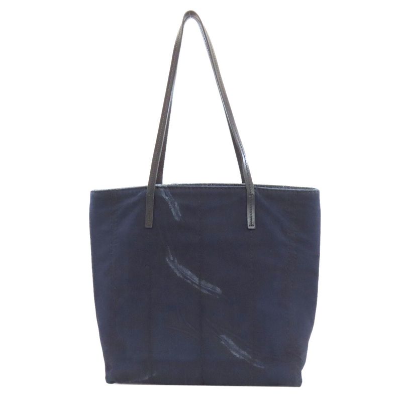 Prada 1bg347 Logo Tote Bag Denim Women