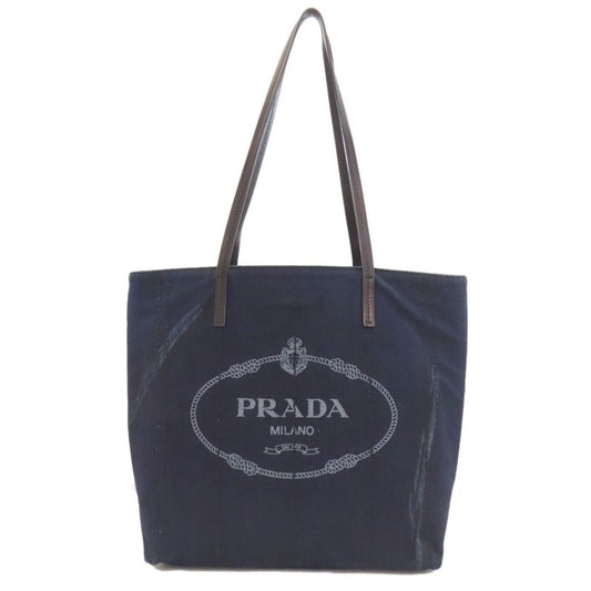 Prada 1bg347 Logo Tote Bag Denim Women