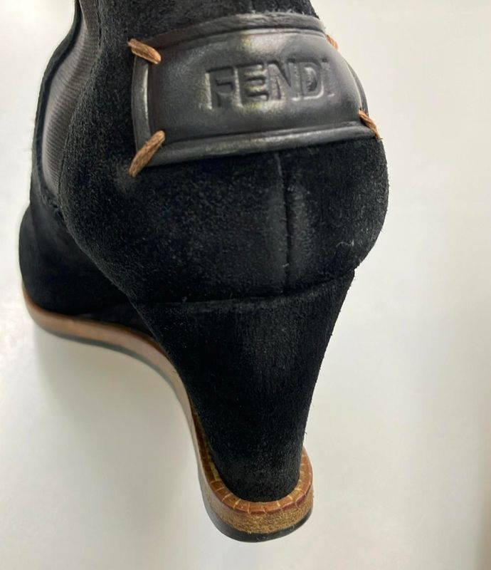 Fendi Side Gore Boots Wedge Sole Women's Size 36 (M) Fendi