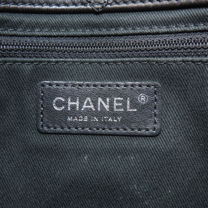 Chanel Matelasse Silver Hardware Shoulder Bag Calf Women