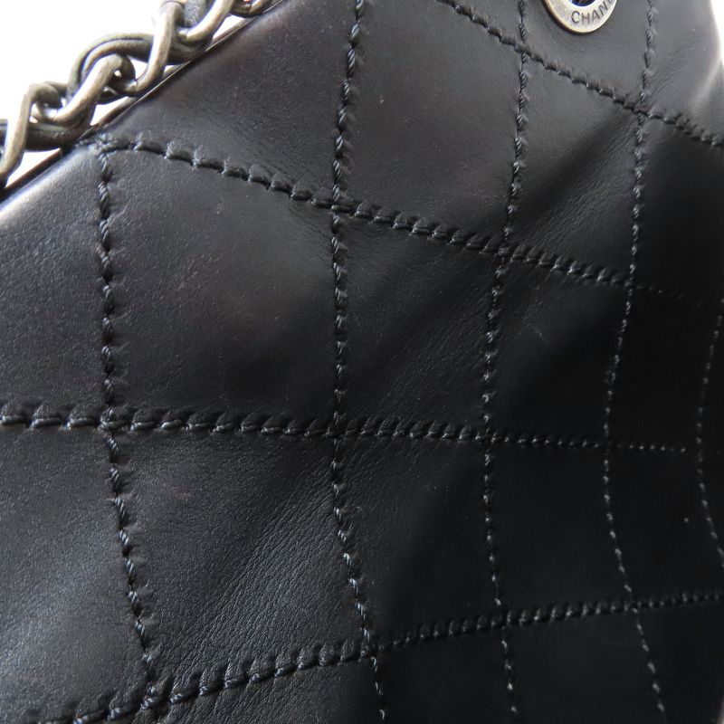 Chanel Matelasse Silver Hardware Shoulder Bag Calf Women