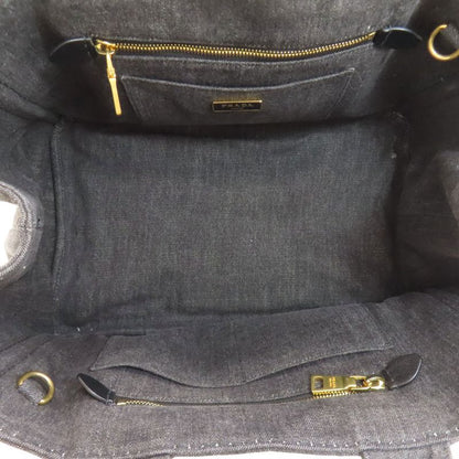 Prada 1bg642 Canapa Tote 2WAY Handbag Denim Women