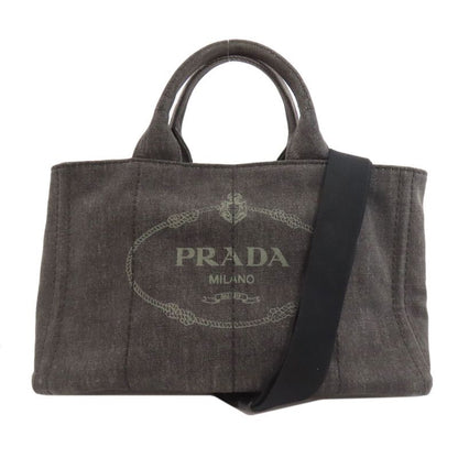 Prada 1bg642 Canapa Tote 2WAY Handbag Denim Women