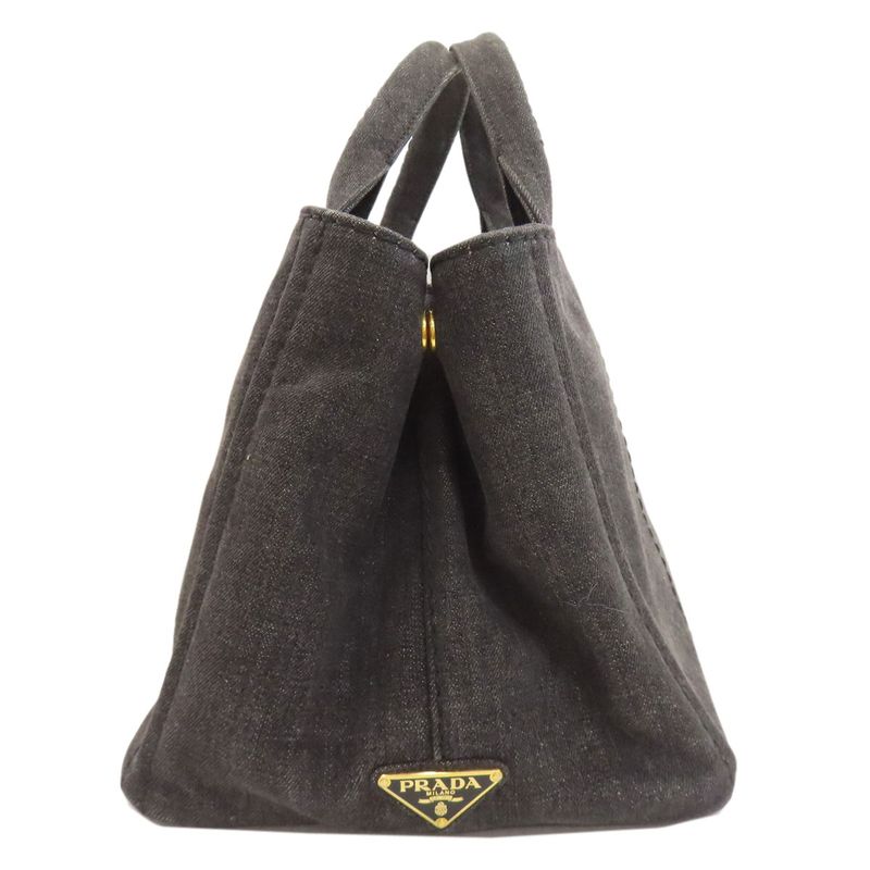 Prada 1bg642 Canapa Tote 2WAY Handbag Denim Women