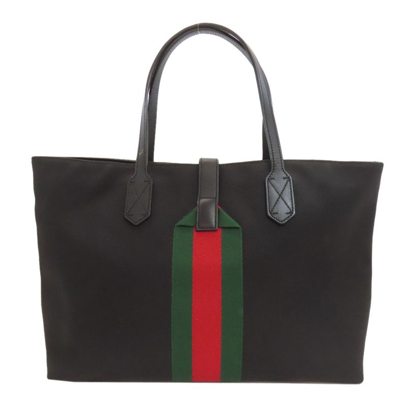 Gucci 337070 Sherry Line Tote Bag Nylon Women