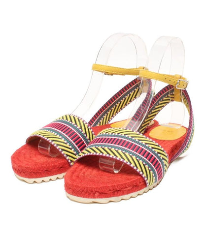 Hermes Ankle Strap Sandals Sangle Kaval Espadrille 181092z Women's SIZE 35