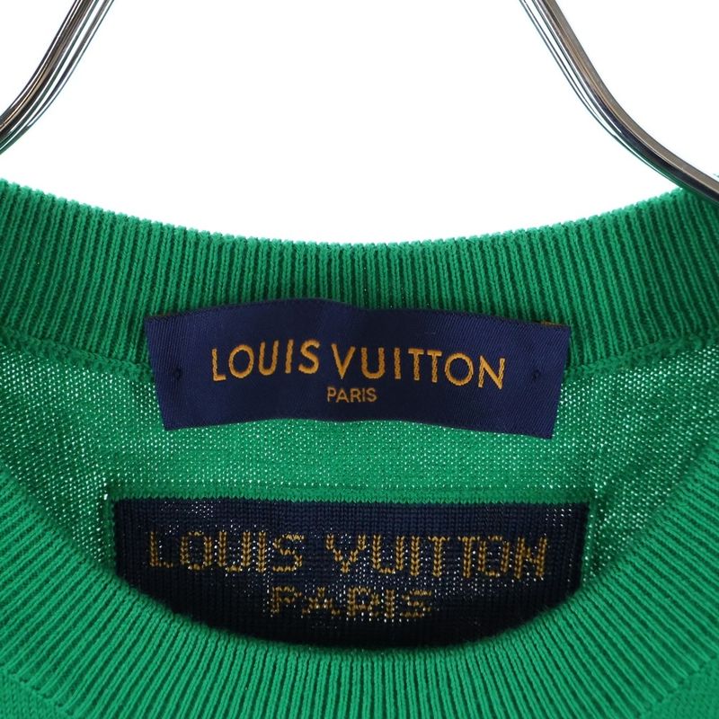 Louis Vuitton 21AW Everyday LV Crew Neck Silk Knit Short Sleeved T-shirt Short