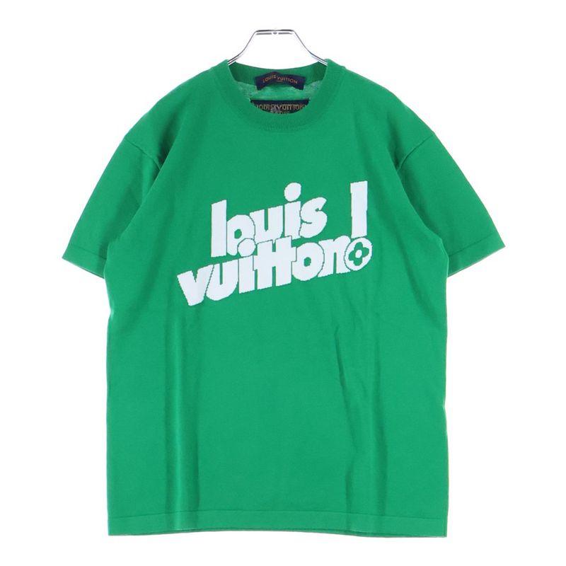Louis Vuitton 21AW Everyday LV Crew Neck Silk Knit Short Sleeved T-shirt Short
