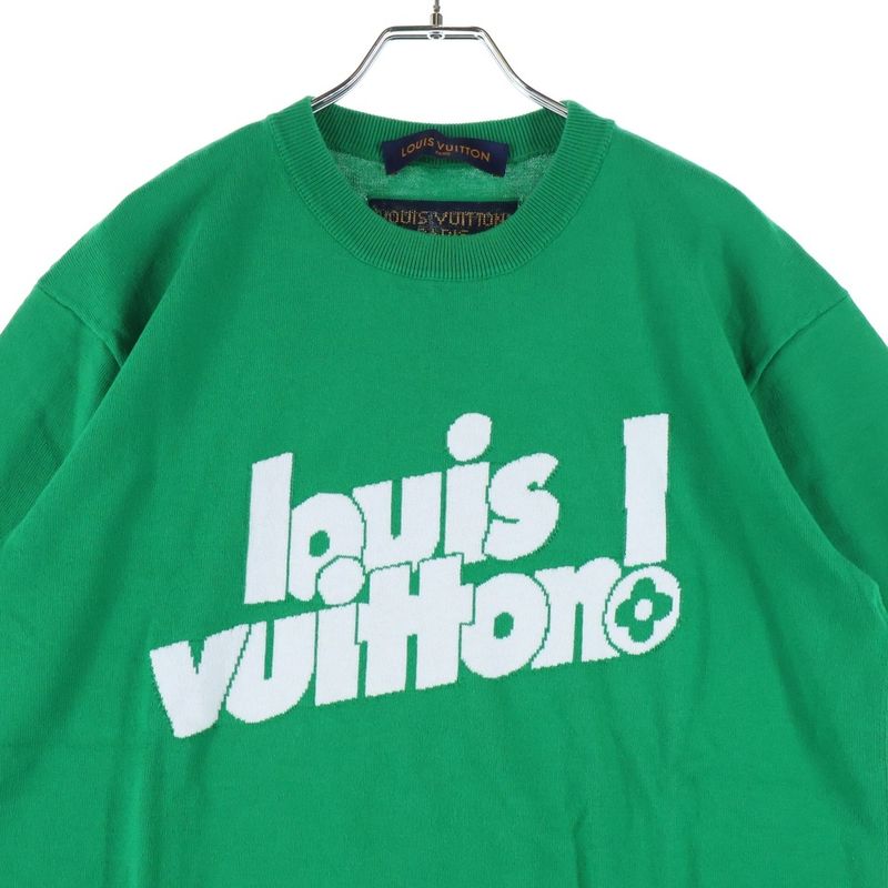 Louis Vuitton 21AW Everyday LV Crew Neck Silk Knit Short Sleeved T-shirt Short