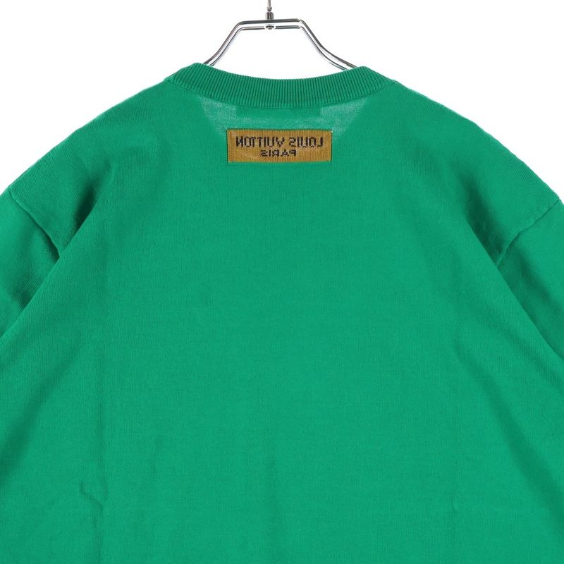 Louis Vuitton 21AW Everyday LV Crew Neck Silk Knit Short Sleeved T-shirt Short