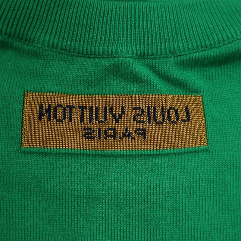 Louis Vuitton 21AW Everyday LV Crew Neck Silk Knit Short Sleeved T-shirt Short