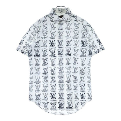 Louis Vuitton 21SS LV Graffiti Short-sleeved Shirt White Rm211m ZIU Hks19w
