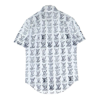 Louis Vuitton 21SS LV Graffiti Short-sleeved Shirt White Rm211m ZIU Hks19w