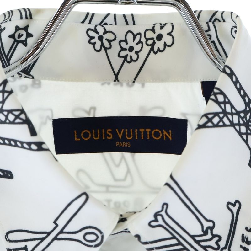 Louis Vuitton 21SS LV Graffiti Short-sleeved Shirt White Rm211m ZIU Hks19w