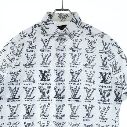 Louis Vuitton 21SS LV Graffiti Short-sleeved Shirt White Rm211m ZIU Hks19w