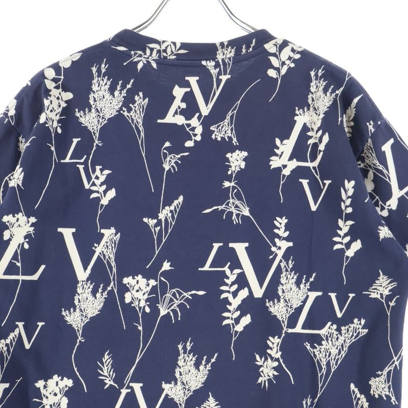 Louis Vuitton 20SS Leaf Discharge Short Sleeved T-shirt Short Sleeved Cut And