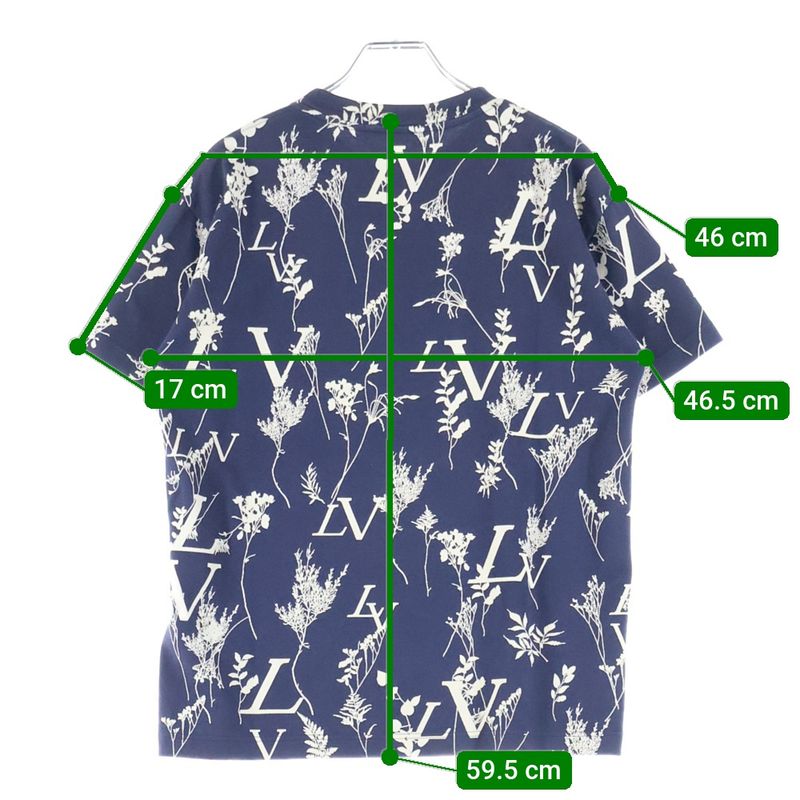 Louis Vuitton 20SS Leaf Discharge Short Sleeved T-shirt Short Sleeved Cut And