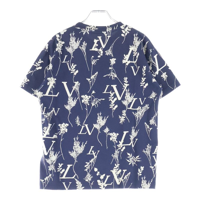 Louis Vuitton 20SS Leaf Discharge Short Sleeved T-shirt Short Sleeved Cut And