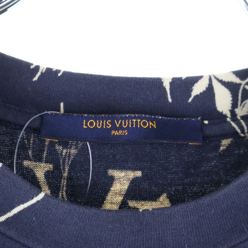 Louis Vuitton 20SS Leaf Discharge Short Sleeved T-shirt Short Sleeved Cut And