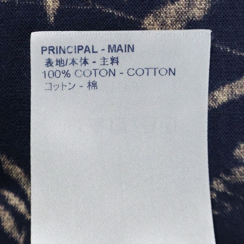 Louis Vuitton 20SS Leaf Discharge Short Sleeved T-shirt Short Sleeved Cut And