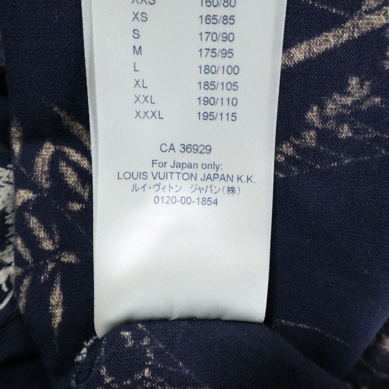 Louis Vuitton 20SS Leaf Discharge Short Sleeved T-shirt Short Sleeved Cut And