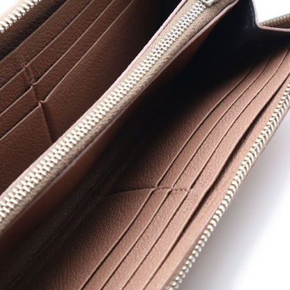 Saint Laurent Paris Round Zipper Long Wallet Long Wallet Card Case Pink Beige