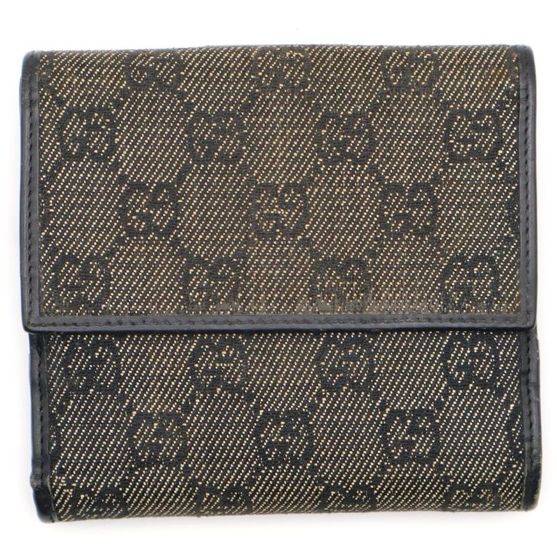 Gucci GG Canvas Wallet Folded Khaki 74209