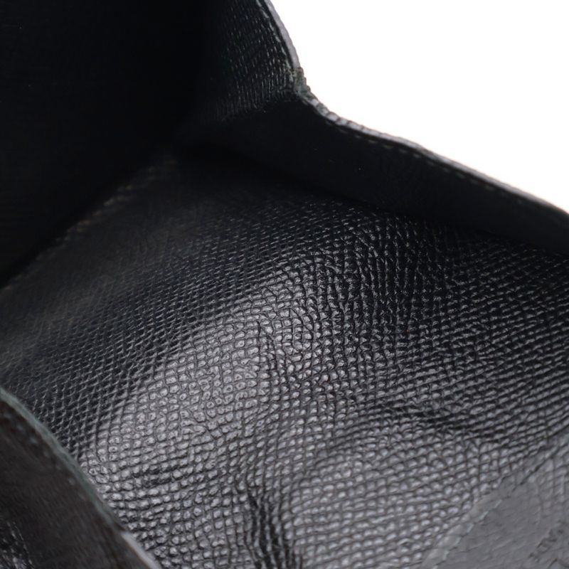 Bvlgari Logo Clip Bifold Coin Case Wallet Black