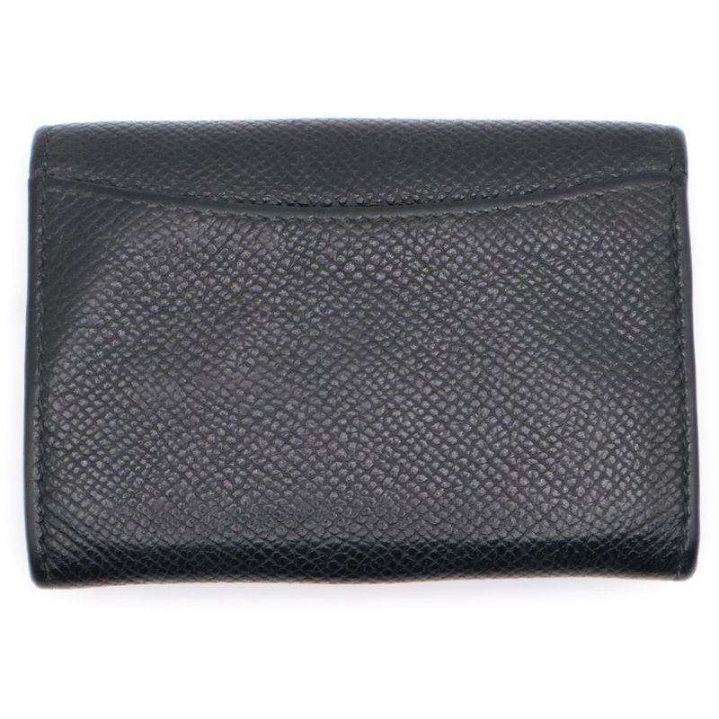 Bvlgari Logo Clip Bifold Coin Case Wallet Black