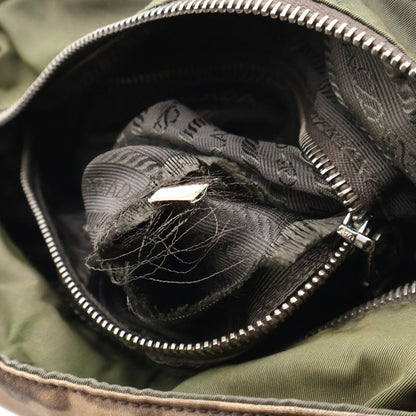 Prada NY ST Moire LUC All Over Pattern Nylon Handbag Brown Bn1052