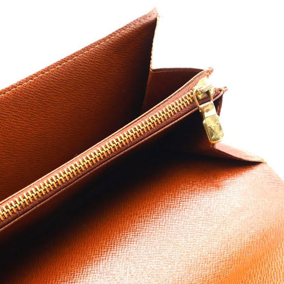 Louis Vuitton Pochette Porte Monet Cles Di Pvcleather Long Wallet Brown M61725