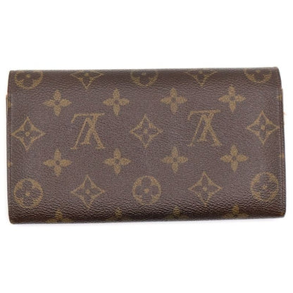 Louis Vuitton Pochette Porte Monet Cles Di Pvcleather Long Wallet Brown M61725