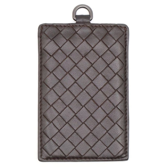 Bottega Veneta Intrecciato Passcase Card Case Leather Brown