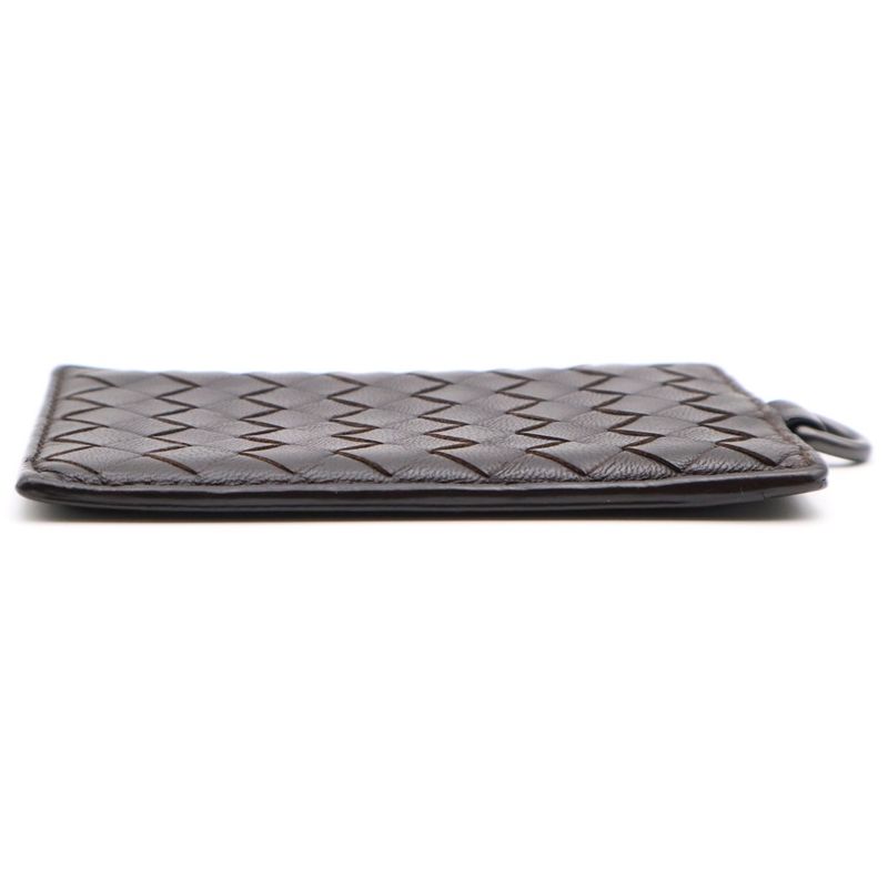 Bottega Veneta Intrecciato Passcase Card Case Leather Brown
