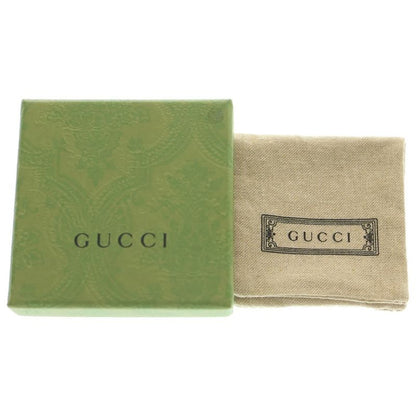 Gucci Interlocking G Logo Double Ring Silver Size 17 298036