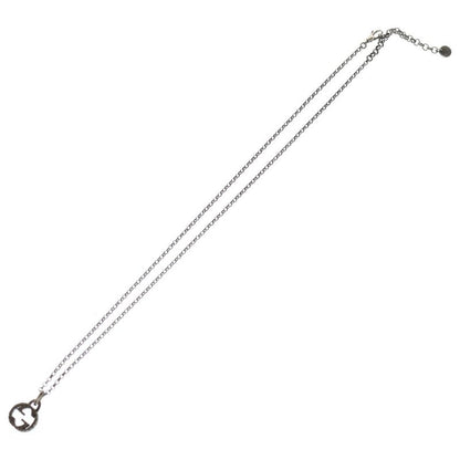 Gucci Interlocking G Logo Chain Necklace Silver 455535