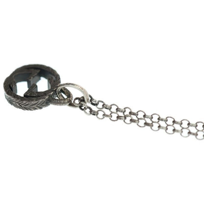 Gucci Interlocking G Logo Chain Necklace Silver 455535