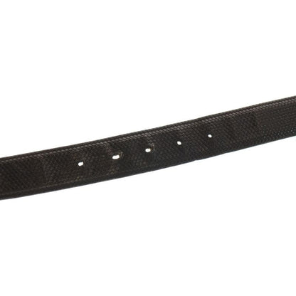 Fendi FF Buckle Belt Brown Leather Silver Hardware