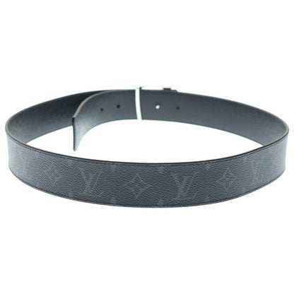 Louis Vuitton Monogram Eclipse Belt LV Initials Reversible Belt Black Silver